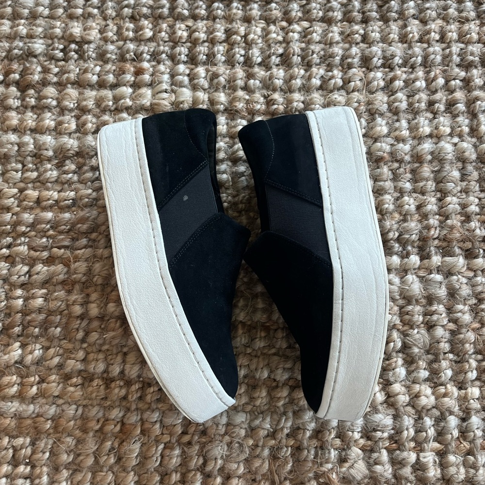 Vince Warren Platform Suede Sneaker Black - Picture 5 of 6